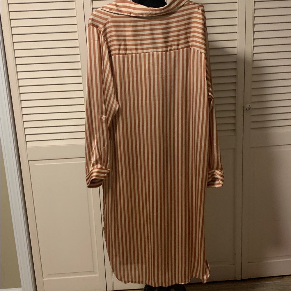 Nwot. Umgee Rust And Cream Color Striped Dress. Dc - image 3